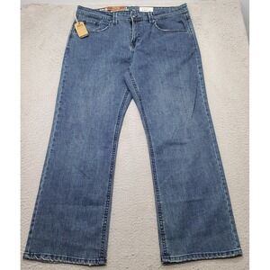 Axel Bootcut Jeans Mens 40x32 Blue Denim Stretch Slim Fit‎ Medium Wash 5-Pocket